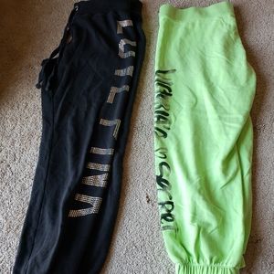 Victoria secret cropped sweats duo